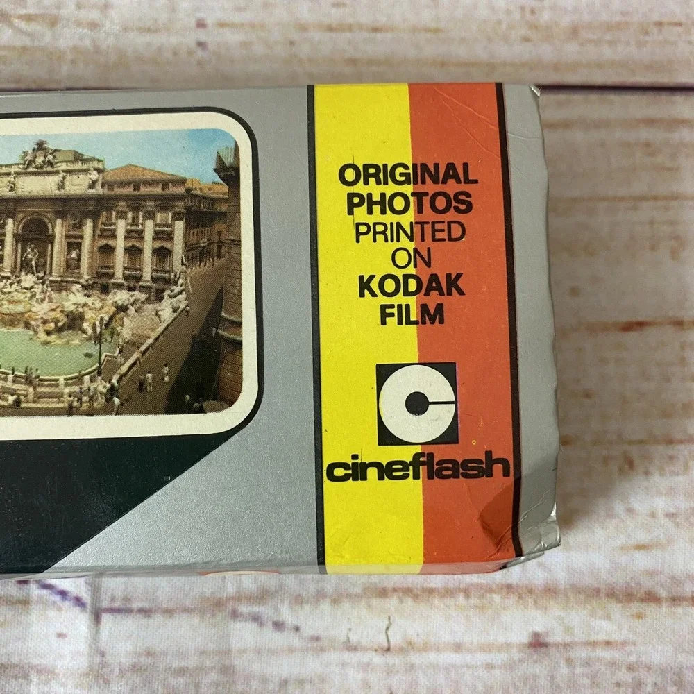 Vintage 1960s Souvenir Cineflash Kodak 60 Full Color‎ Slides ROMA Rome Italy